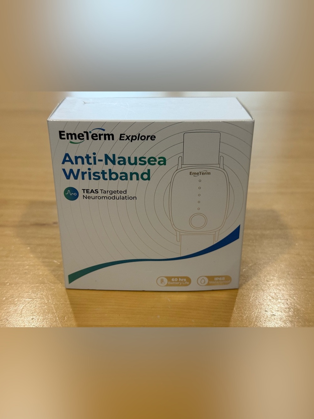 EmeTerm Explore Anti-Nausea Wristband Navy Blue Waterproof New